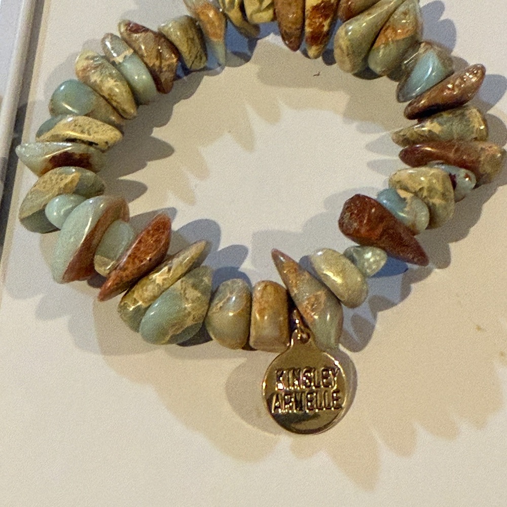 Kinsley Armelle Blue and Brown Natural Stone Bracelet
